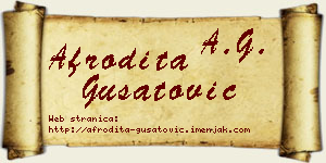 Afrodita Gušatović vizit kartica